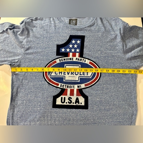 GM Genuine Parts Chevrolet Shirt USA Detroit Blue XL - Picture 6 of 6
